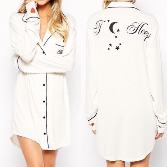 Wildfox Other - WILDFOX Intimates Moon Sleep Button Down Top